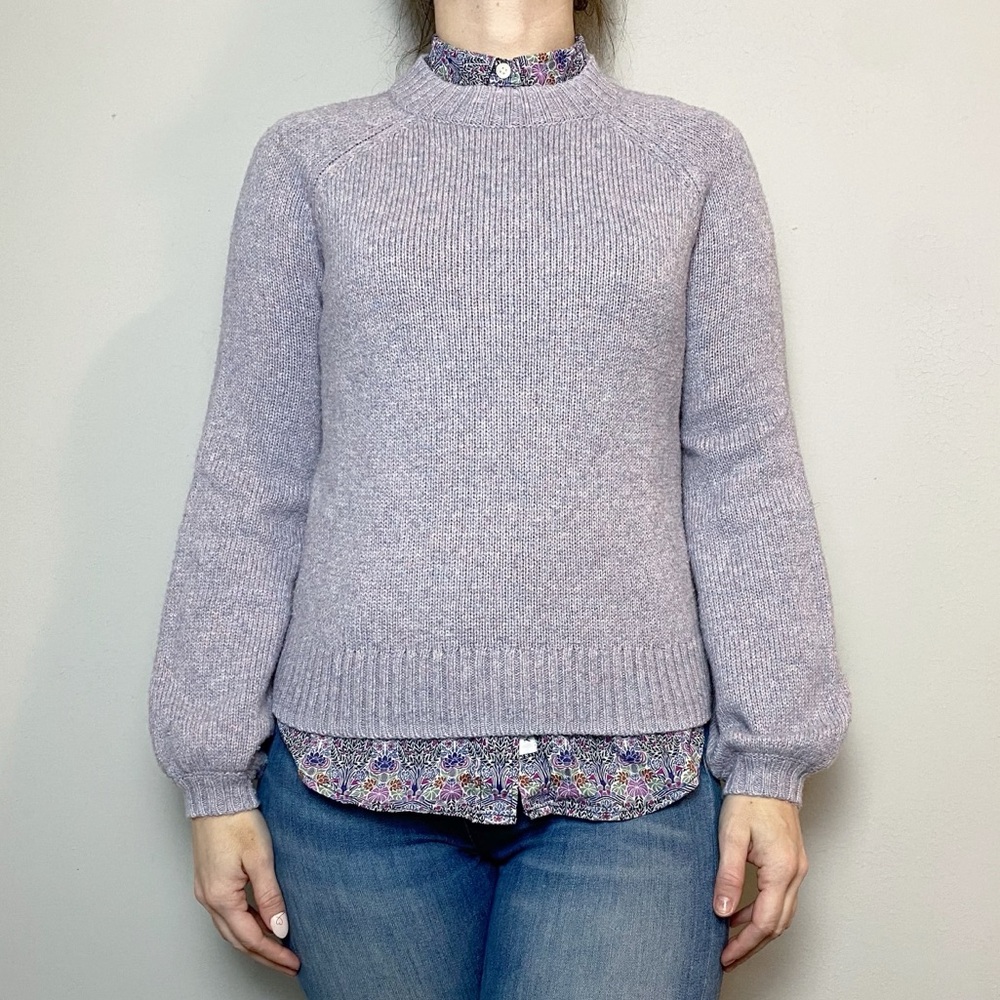 Smartwool Cozy Lodge Bell Sleeve Purple Sweater